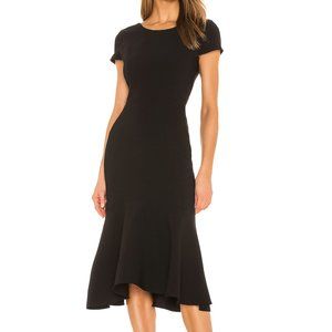 Black Amanda Uprichard Evalina midi-length dress
